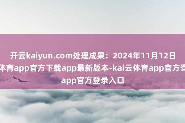 开云kaiyun.com处理成果:2024年11月12日-kai云体育app官方下载app最新版本-kai云体育app官方登录入口