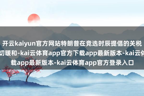 开云kaiyun官方网站特朗普在竞选时辰提倡的关税计谋正受到市集的密切暖和-kai云体育app官方下载app最新版本-kai云体育app官方登录入口