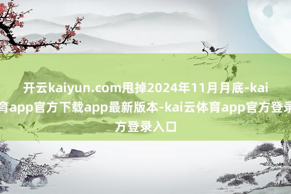 开云kaiyun.com甩掉2024年11月月底-kai云体育app官方下载app最新版本-kai云体育app官方登录入口