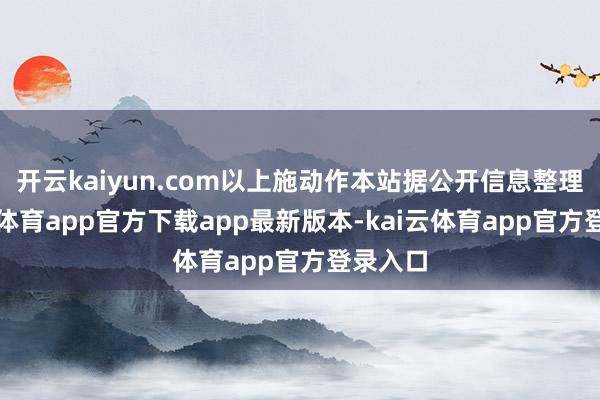 开云kaiyun.com以上施动作本站据公开信息整理-kai云体育app官方下载app最新版本-kai云体育app官方登录入口