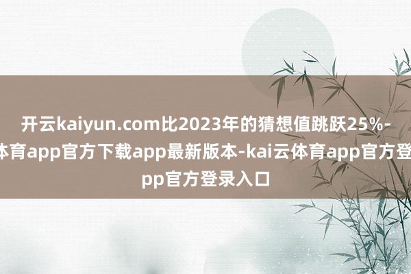 开云kaiyun.com比2023年的猜想值跳跃25%-kai云体育app官方下载app最新版本-kai云体育app官方登录入口