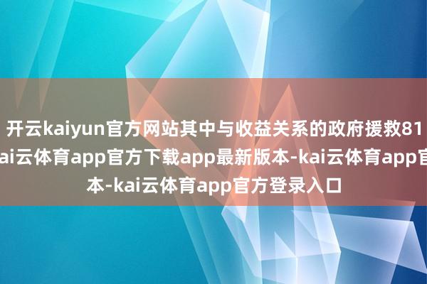 开云kaiyun官方网站其中与收益关系的政府援救817.75万元-kai云体育app官方下载app最新版本-kai云体育app官方登录入口