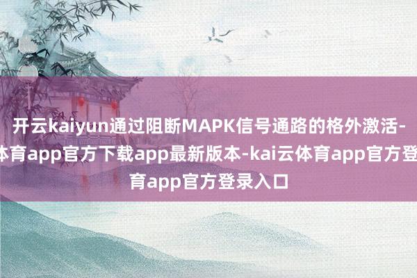 开云kaiyun通过阻断MAPK信号通路的格外激活-kai云体育app官方下载app最新版本-kai云体育app官方登录入口