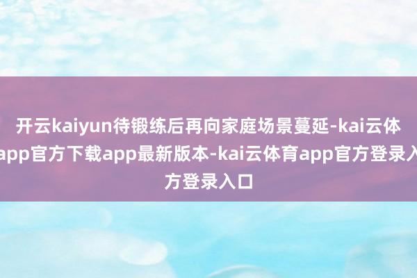 开云kaiyun待锻练后再向家庭场景蔓延-kai云体育app官方下载app最新版本-kai云体育app官方登录入口